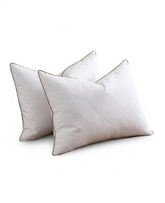 UNIKOME White Goose Feather Fill 2-Pack Standard Pillows