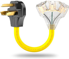 3 Prong Dryer 30 Amp to 110V/125V Adapter Plug, NEMA 10-30P to 3X 5-15R/5-20R Ho