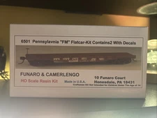 HO Funaro & Camerlengo #6501 Pennsylvania Flat Car Contains (2)