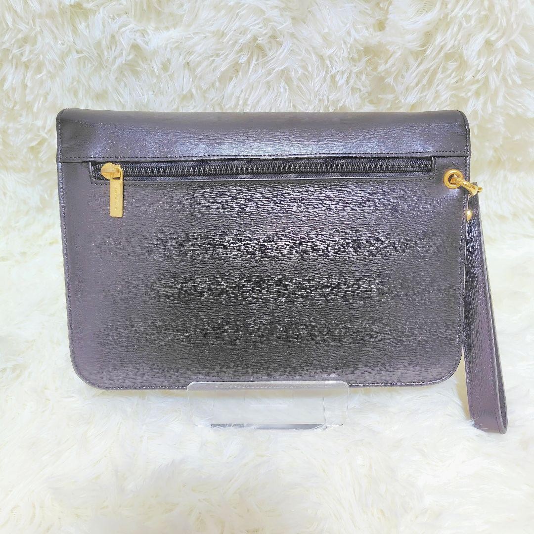 GIVENCHY clutch bag in plain black leather thumbnail 2