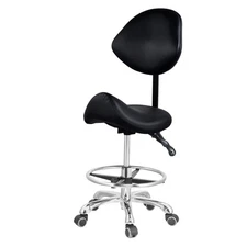 Adjustable Salon Stool Hydraulic Saddle Rolling Chair Tattoo Facial Massage Spa