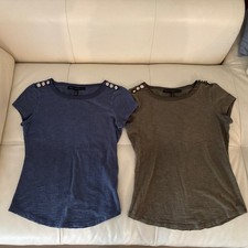 White House Black Market LOT 2 T-Shirt Tops Embellished Tee SS Everyday XXS