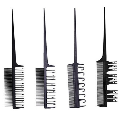 1 Set 4pcs professionelles Haarstyling Kombs Schwanz Kamm Haarfärbungskamm Kamm