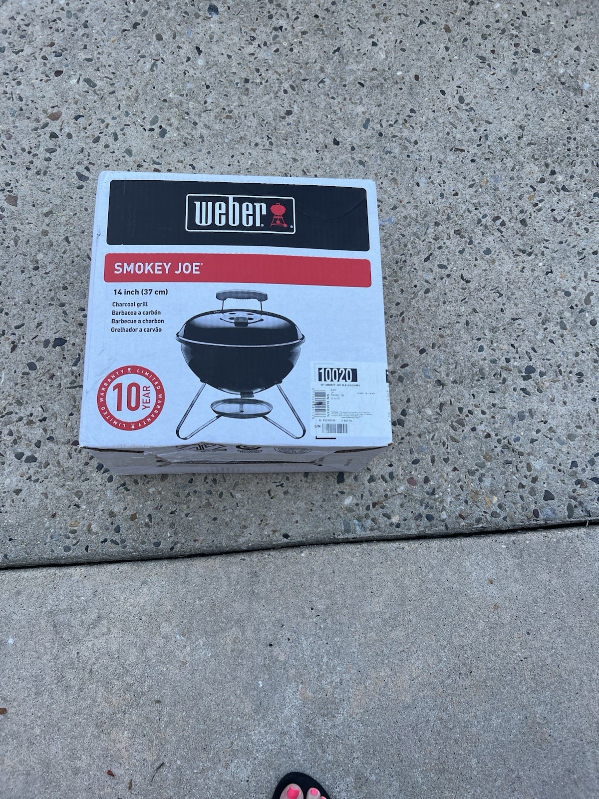 Weber 14" Charcoal Grill Smokey Joe - Black - NEW