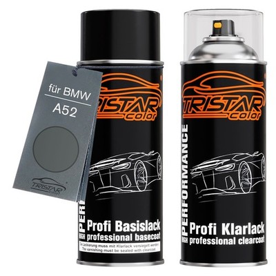 Autolack Spraydosen Set für BMW A52 Spacegrau Metallic Basislack Klarlack