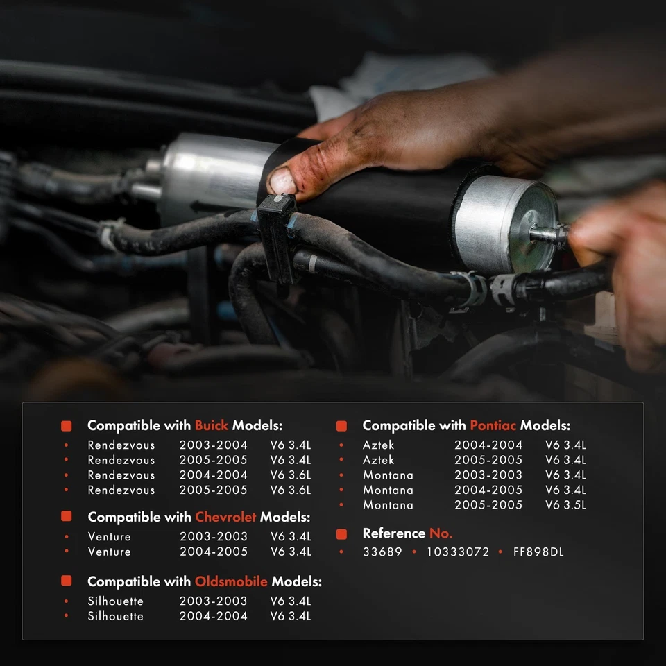 Filtro de combustible para Buick Rendezvous Chevrolet Venture Pontiac Montana Oldsmobile Foto 2 de 4