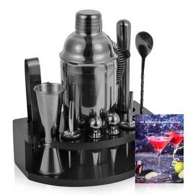 Bartender Kit with Stand, 12-Piece Bar Set | 24oz Cocktail Shaker Set for Dri...