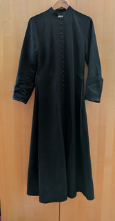 J & M Sewing Clergy Priest Cassock Wool Polyester Mix 39 Button 5 Pleats Women's