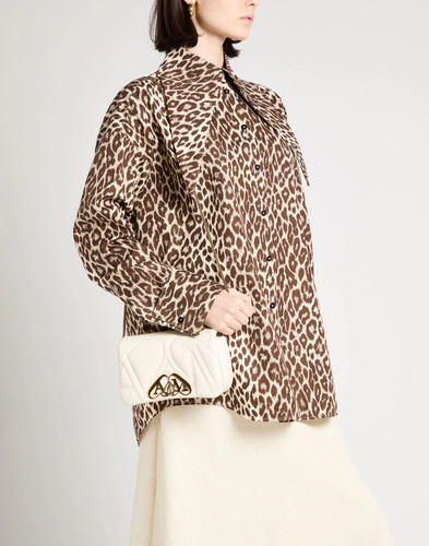 McQueen - Women - Leather Flap bag - Off white