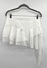 Coquette Asymmetrical Lace Skirt Medium Cottage Fairy Boho Coastal Angelcore New