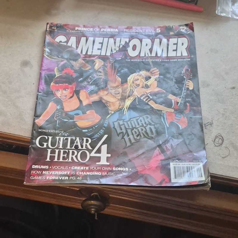 Game Informer Magazine June 2008 Issue 182 Illustrated - Guitar Hero 4 ISSN