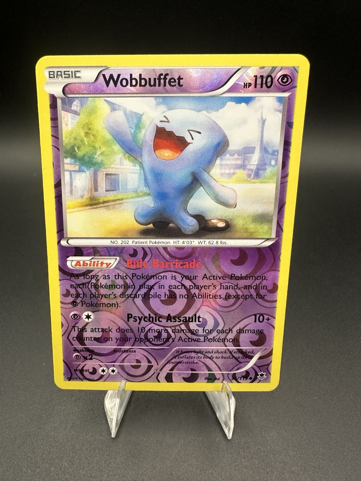 Wobbuffet Rev Holo XY Phantom Forces Pokemon Reverse #36/119