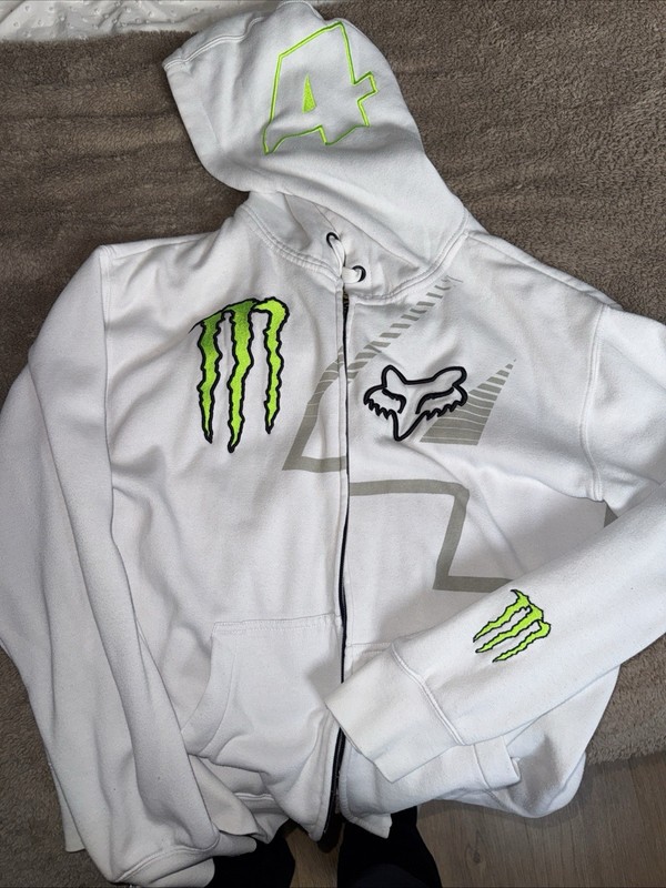 Ricky Carmichael Fox Racing Monster Energy Hoodie Size Large