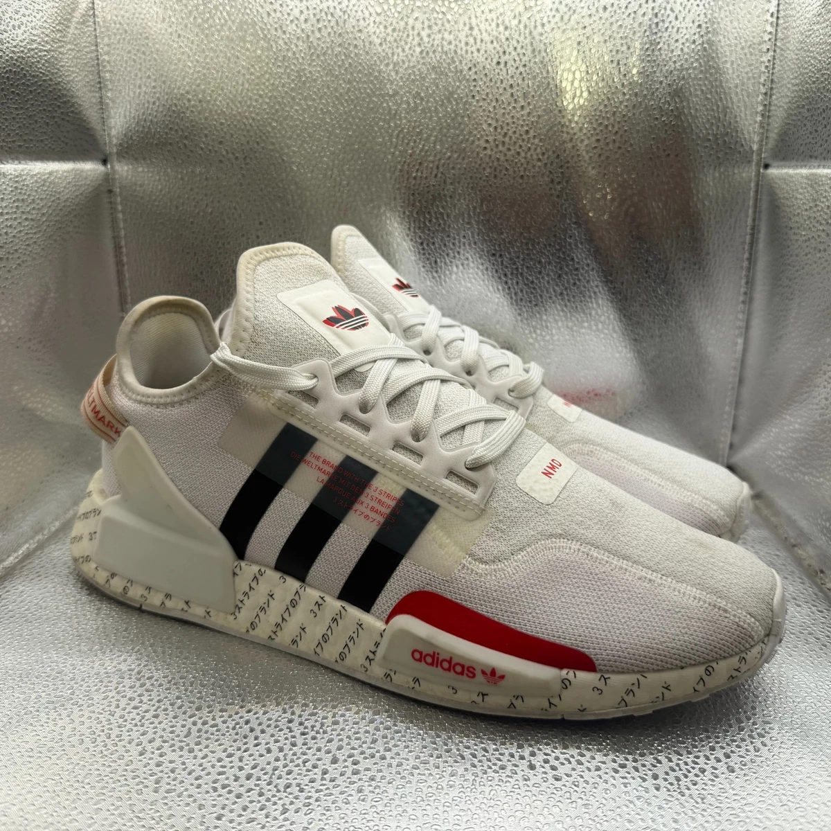 adidas NMD_R1 V2 Japanese Print - White Red for Sale | Authenticity  Guaranteed | eBay