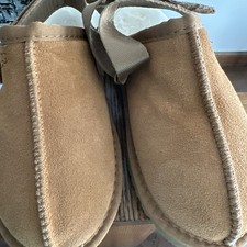 UGG Women  s Slippers kids with straps Chestnut Shade/ Fur Trim, Lined /EU 36