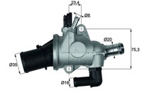 Mahle Thermostat KüHlmittel TI 174 88 FüR Alfa 156 GT Spider GTV Sportwagon JTS