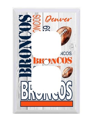Denver Broncos Subway Art Standard Wall Outlet Cover NFL football mens