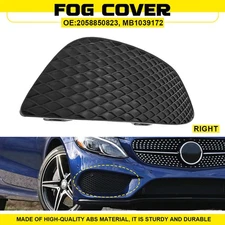 Front Left Right Bumper Fog Light Cover Grille for Mercedes Benz C300 2015-2018