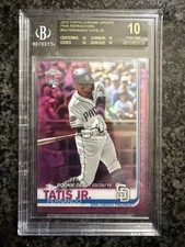 2019 Topps Chrome Update Fernando Tatis Jr. RC Pink Refractor BGS 10 BLACK LABEL