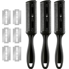 Maitys 3 Pcs Haircut Razor Comb Hair Cutting Comb with 12 Replacement Black 3.57 per gallon