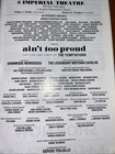 AIN'T TOO PROUD PLAYBILL BROADWAY NEW YORK- The Temptations July 2019 — photo 3
