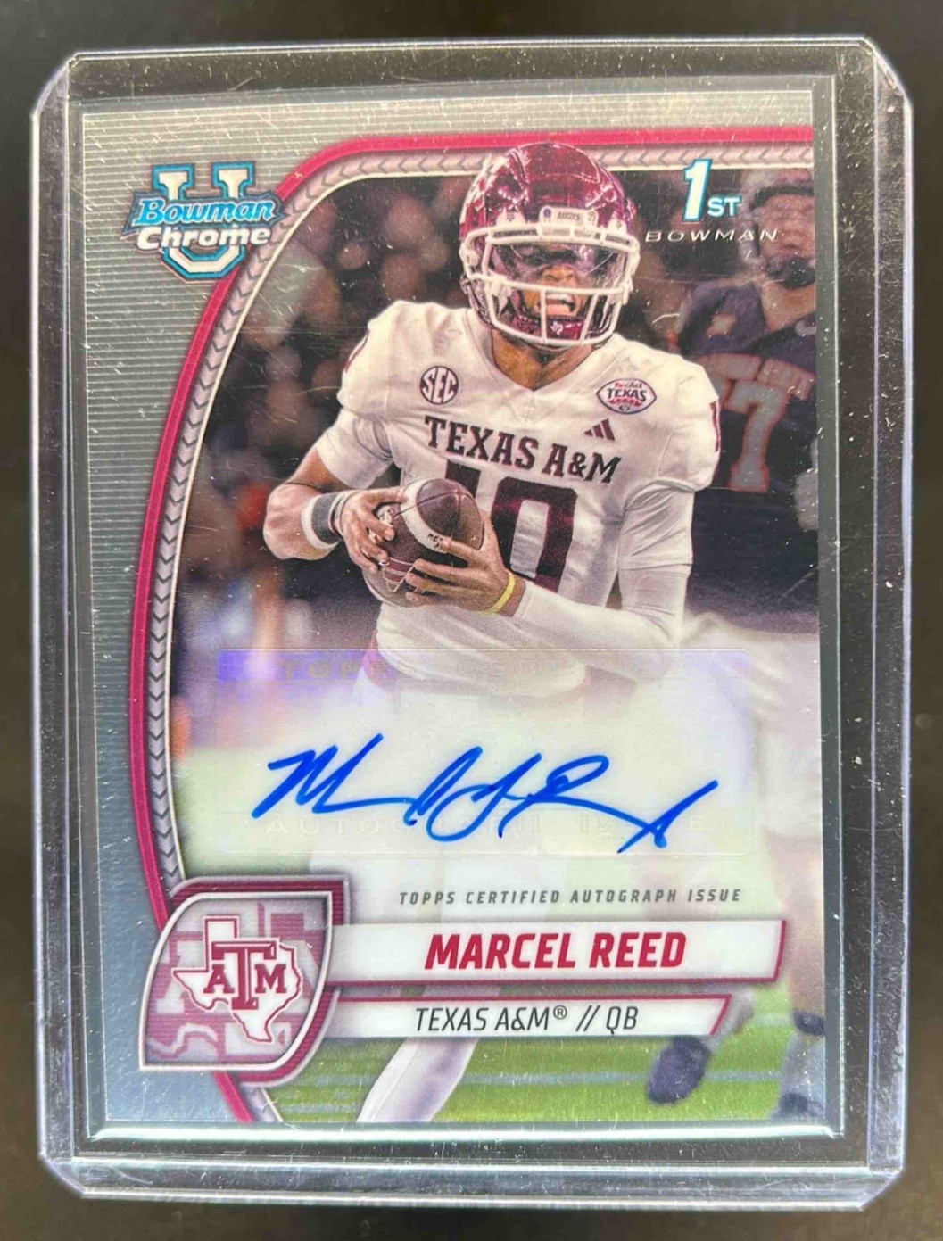 2024 Bowman Chrome University Marcel Reed Auto 1st Prospect #PA-MR