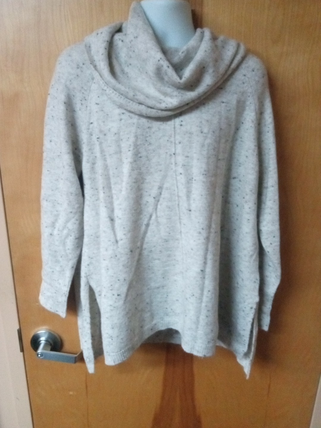 Jessica Simpson Cowl Turtleneck Ivory Confetti Sweater Size 2X