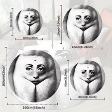  Non-Slip Resistant Round Mat-Machine Washable Polyester Mat for Entryway,Living