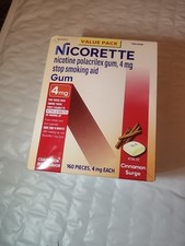 Nicorette Nicotine 4mg Stop Smoking Gum, Cinnamon Surge - 160 Count