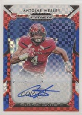 2019 Panini Prizm Draft Picks Red White & Blue 2/99 Antoine Wesley #148 Auto 0a6