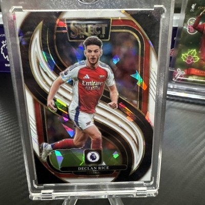 Declan Rice 2024-25 Panini Select /85 Premier Le Ice Cracked White Prizm No. 133