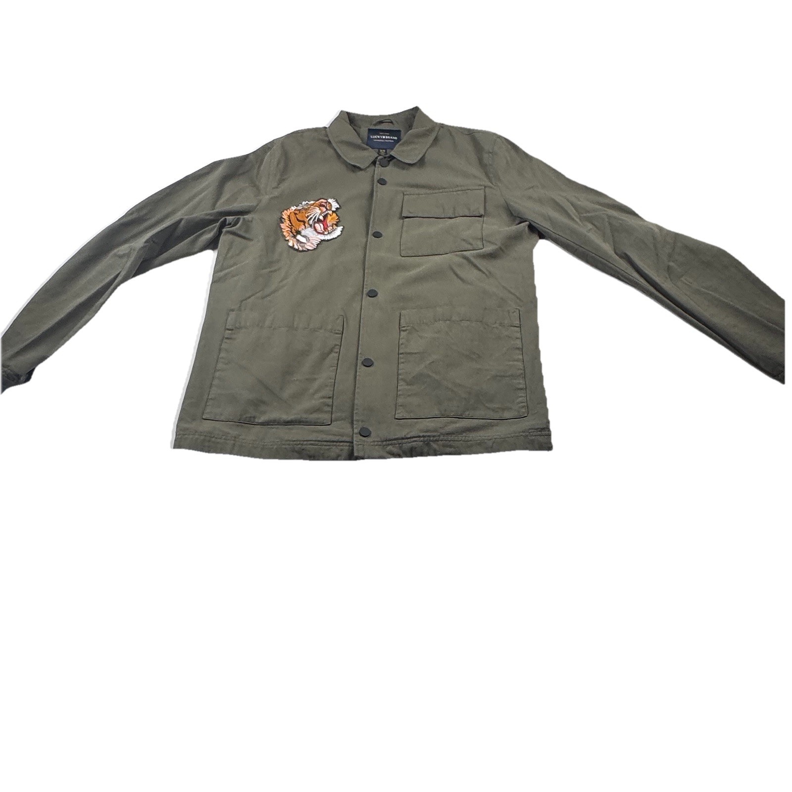 Military Green Lightweight Jacket. Embroidered Ti… - image 4