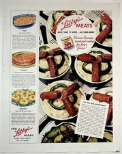 Libby's Meats Magazine Ad 1930s Vienna Sausage Hardwood-Smoked