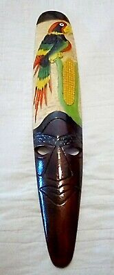 2 St/ück Tiki Wandmaske im Totem Look aus Holz im Tiki Hawaii Style in 100cm L/änge mit Schildkr/öten und Sonnenmotiv