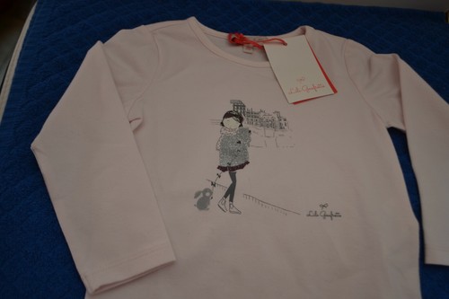 T-shirt Lili Gaufrette Rose à Motifs Chapeaux - Taille 12 Ans - Occasion Excellent état