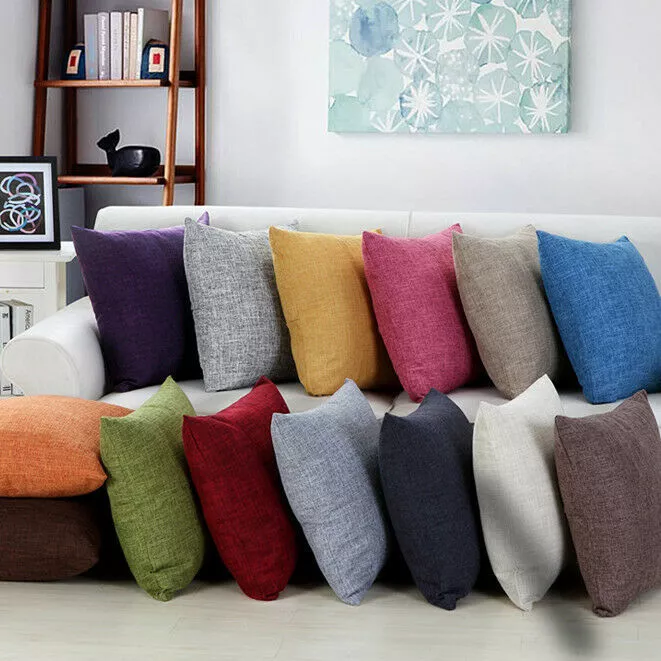Plain linen cushion clearance covers