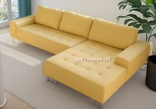 NEW MODERN EURO DESIGN LEATHER SECTIONAL SOFA S115 (Custom Made Options)