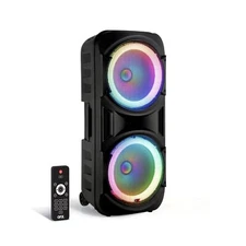 QFX PBX-2012 Dual 12" Bluetooth Portable Rechargeable Karaoke PA Loud Party S...
