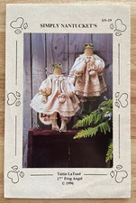 Simply Nantucket’s Tattie La Toad 17” Frog Angel Craft Sewing Pattern