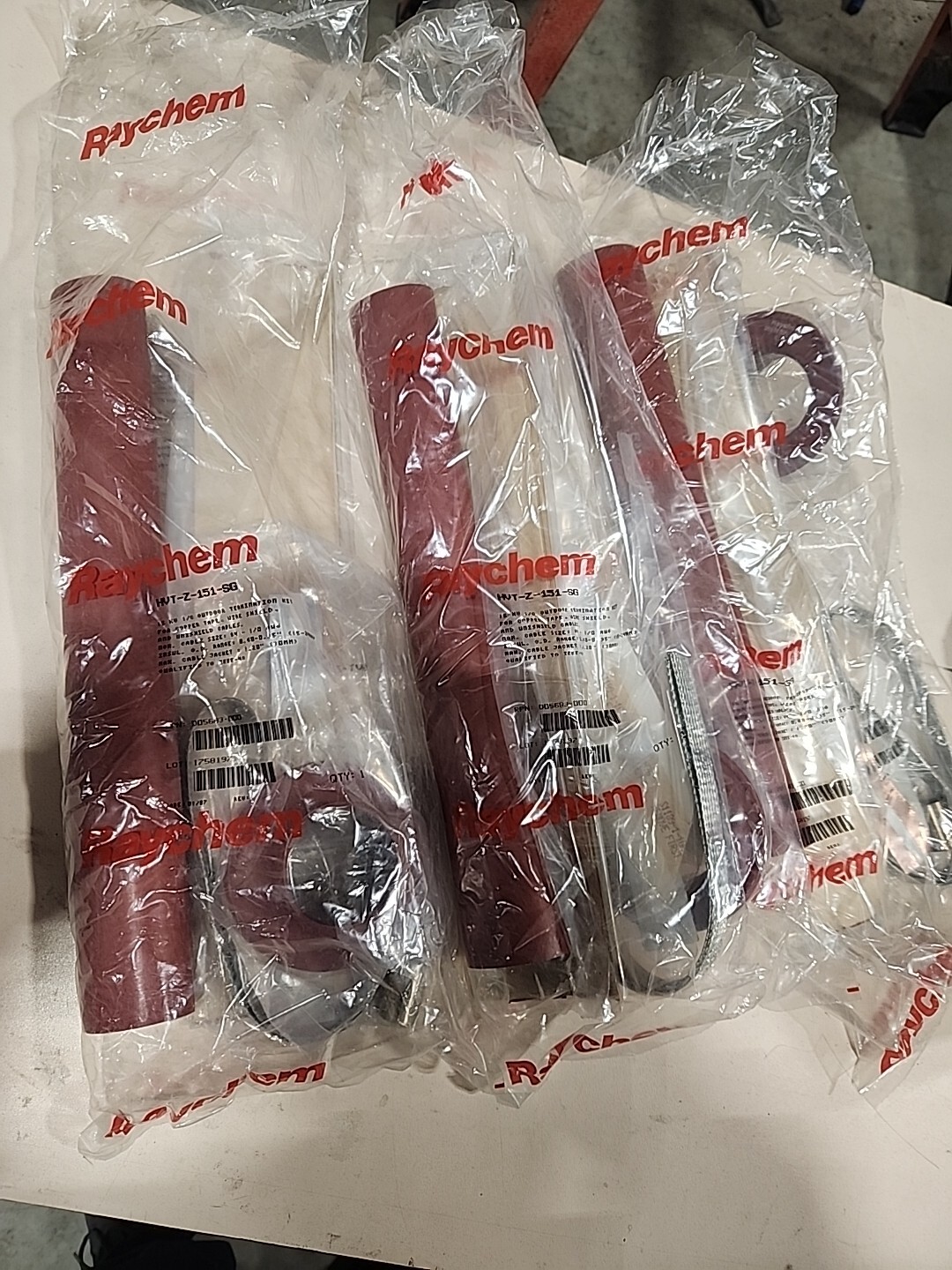 3 Pack Tyco Raychem HVTZ151SG 15KV outdoor Termination Kit 41/0awg