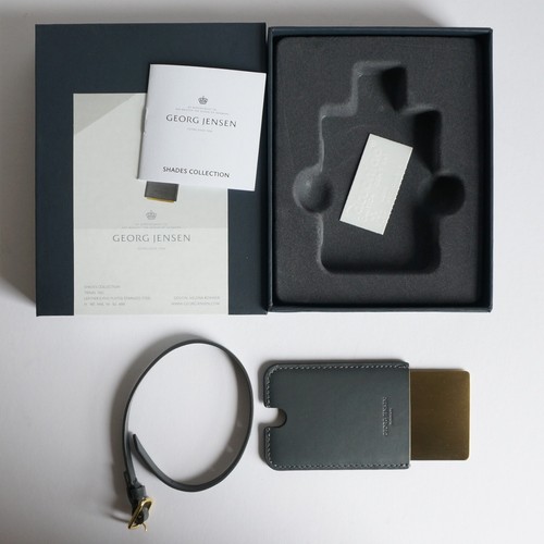 Jensen LUGGAGE Tag SHADES Steel. Leather. Helena Rohner. 10013696