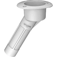 Mate Series P2030W Plastic 30° Rod & Cup Holder - Open - Oval Top - White