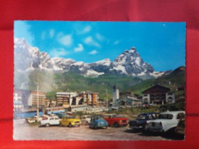 CERVINIA MONTE CERVIN AUTO OLDTIMER FIAT 600 FIAT 500 REISEN VENEDIG 1960er Jahre