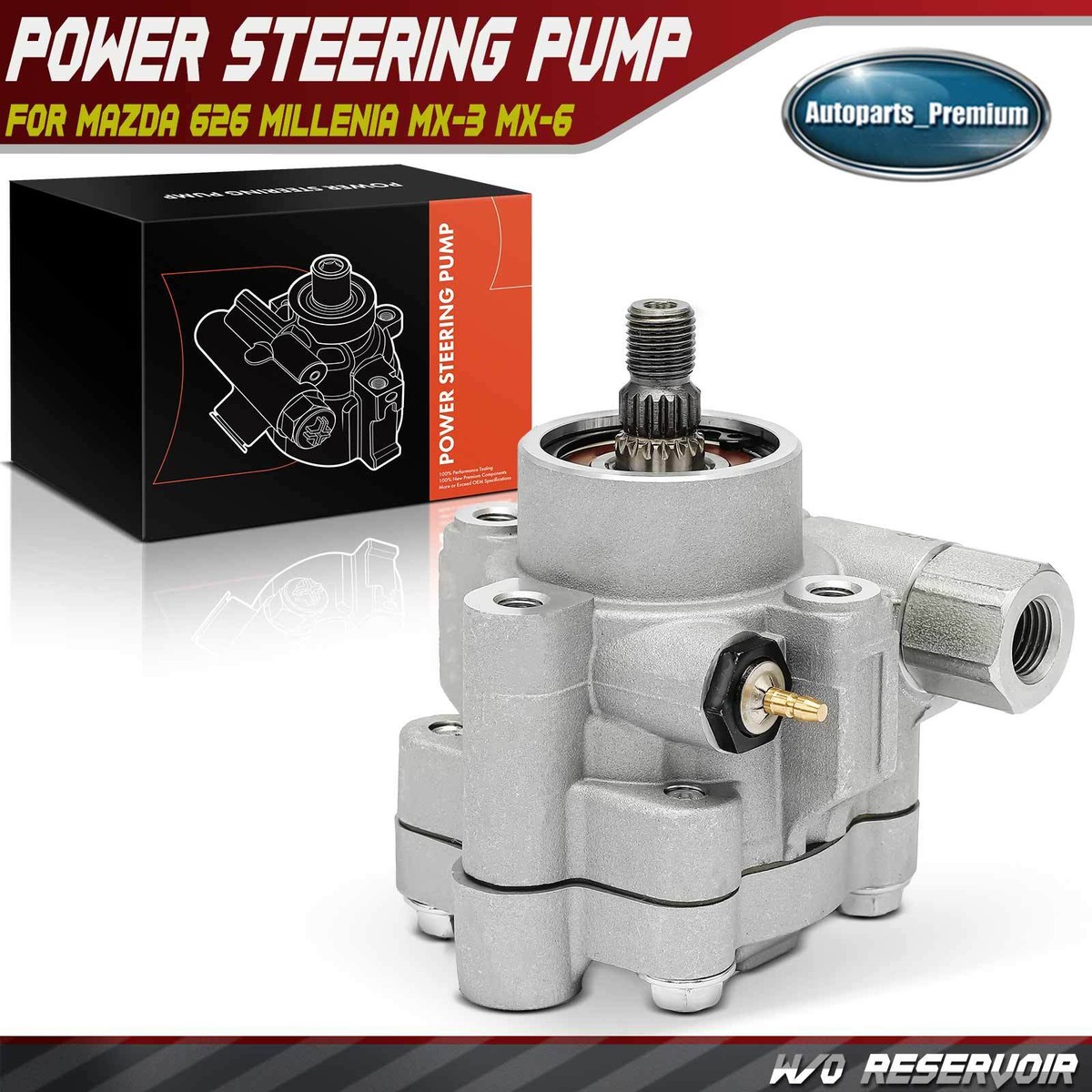 Power Steering Pump for Mazda 626 Millenia MX-3 MX-6 1992-2002 1.8