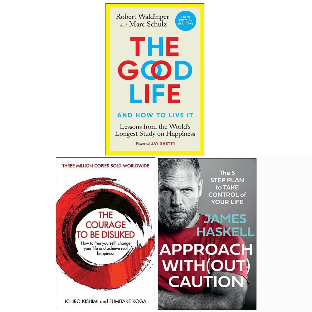 The Good Life, The Courage To Be Disliked, Approach Without Caution 3 Books Set