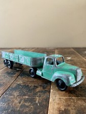 Vintage Green Tootsietoy Chicago 24 U.S.A. Semi Utility Tractor Trailer Truck