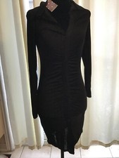 Boohoo petite ruched textured slinky shirt dress size 6 new