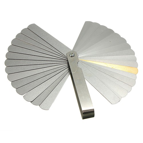 32 Blades Steel Metric Imperial Gap Dual Reading Feeler Gauge Measuring Tool 50