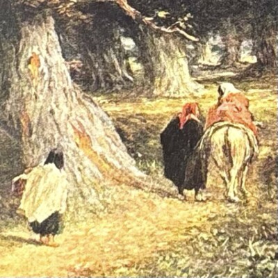 Artist David Cox Skirt of the Forest Original Vintage Art Print 1930 s Printed