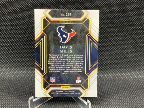 2021 Select DAVIS MILLS Silver Disco Prizm RC #265 Texans - Bild 2 von 2